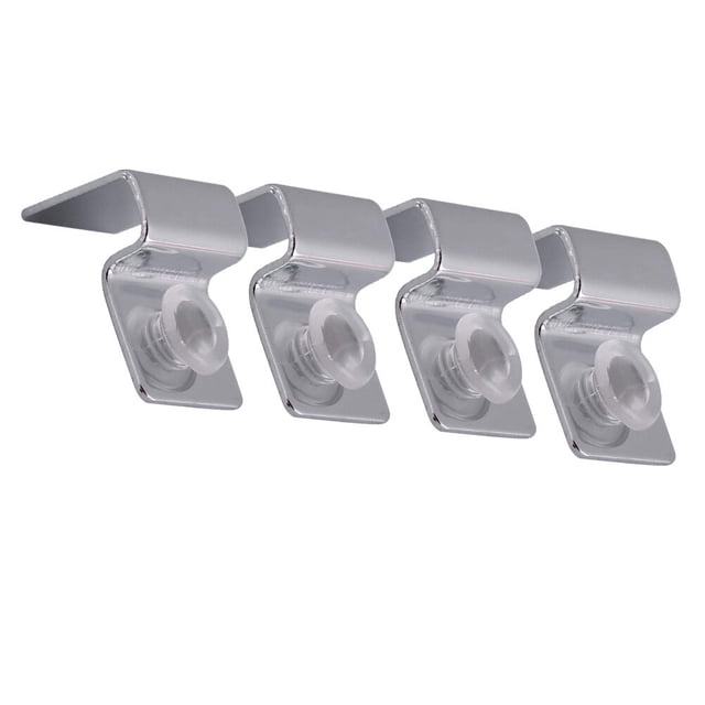 WASHWEPE 4Ud Accesorios De Acuario Clips De Vidrio En Inoxidable Para Plata