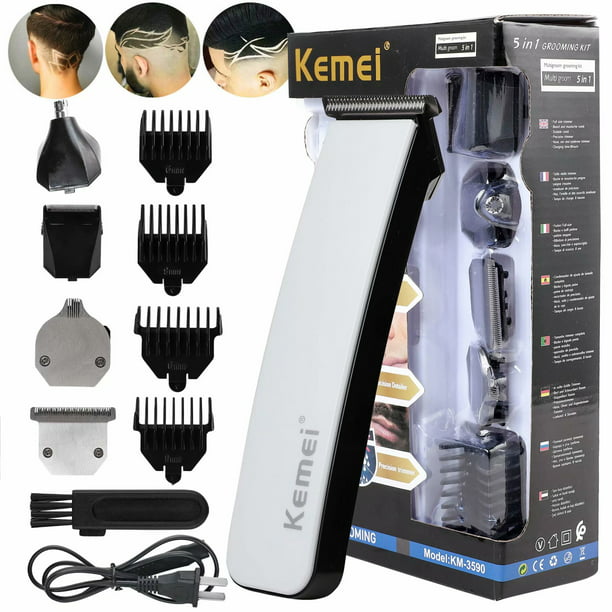 Kemei Professional Cordless Hair Clipper hair Trimmer Electric Shave For  men's Beard Hair Razor Cutting Machine White 