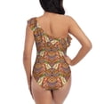 thumbnail image 5 of Honeii Owl Mandala for women's one-piece swimsuit featuring a chic one-shoulder design experience elegance and style in the water-XX-Large, 5 of 6
