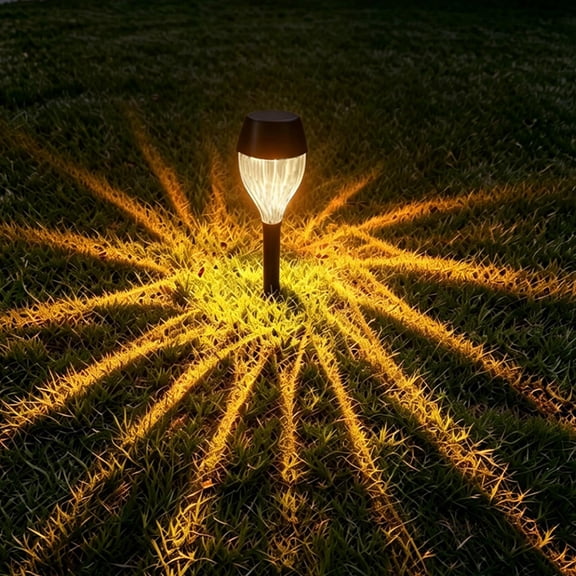 AuroraX Solar Ground Insert Night Light Outdoor Solar Lights for Yard Decorative Stake Waterproof LED Lawn Outdoor Garden Decoration Black