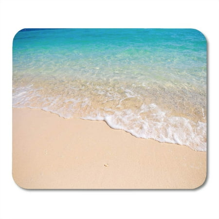 Coral Beach Water SIDONKU Blue Water Tropical Beach White Coral Sand and Calm Wave Colorful Shore Ocean Mousepad Mouse Pad Mouse Mat 9x10 inch ()