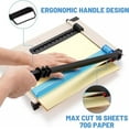 thumbnail image 4 of Paper Cutter A4 Paper Trimmer 12” Cut Length 12 Sheet Capacity for Home & Office, 4 of 9