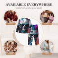 thumbnail image 7 of Picia Modern Abstract Colorful Skull A Pattern Women’s Long-Sleeve Sleepwear Set - Soft 2-Piece Loungewear with Pockets, Comfy PJs for Relaxing Nights-XX-Large, 7 of 7