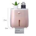 thumbnail image 3 of Maoww Toilet Paper Holders Double Layer Storage Rack Pumping Toilet Paper Box Hand Carton Toilet Box Punch Free Pink, 3 of 5