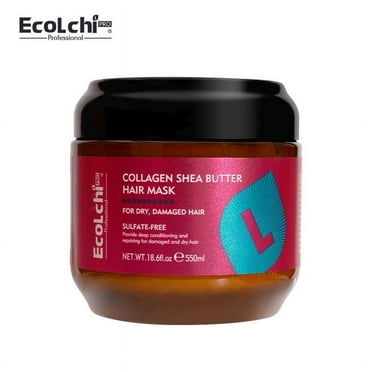 EcoLchi Collagen Shea Butter Hair Mask with Boosting Hair Repair, 550ml