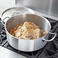 thumbnail image 3 of Truecraftware – 20 Qt. Stainless Steel Braiser Pot with Encapsulated Base and Cover - Heavy-Duty Brazier Pot Cookware Dishwasher and Oven Safe NSF, 3 of 5