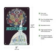 thumbnail image 2 of Washington DC - Capitol Building - Vintage Travel Poster by David Klein c.1960 - 8 x 12 inch Vintage Metal Tin Sign, 2 of 4
