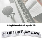 BIBABLYKE 61 Key Foldable Electronic Piano Portable Piano Keyboard Digital Music Electronic Keyboard Musical Instrument Enduring
