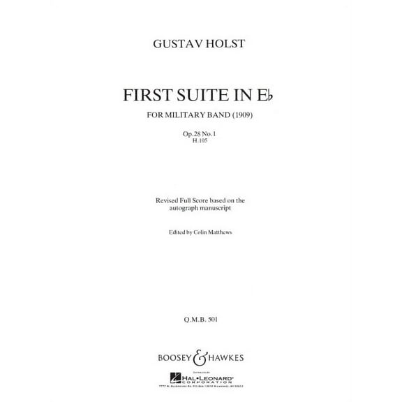 First Suite in E Flat: For Military Band (Paperback)