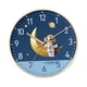 thumbnail image 2 of Reloj de pared de astronauta, silencioso, estilo viaje espacial, analógico, redondo, sin tictac astronauta luna, 2 of 9