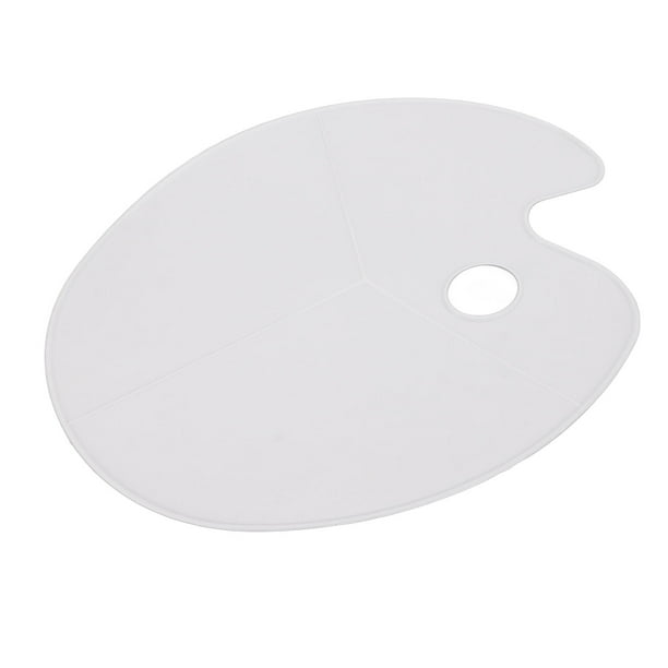 Fugacal Paint Pallet Thickened Large Glossy Edges Easy Cleaning White Density Board Material