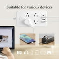 thumbnail image 4 of 45° Flat Plug Power Strip with USB C, 6FT Extension Cord, 8 Outlets and 4 USB Ports (2 USB C 2 USB A), Multi Plug Outlet Extender with Surge Protection for Home Office Dorm - White, 4 of 8