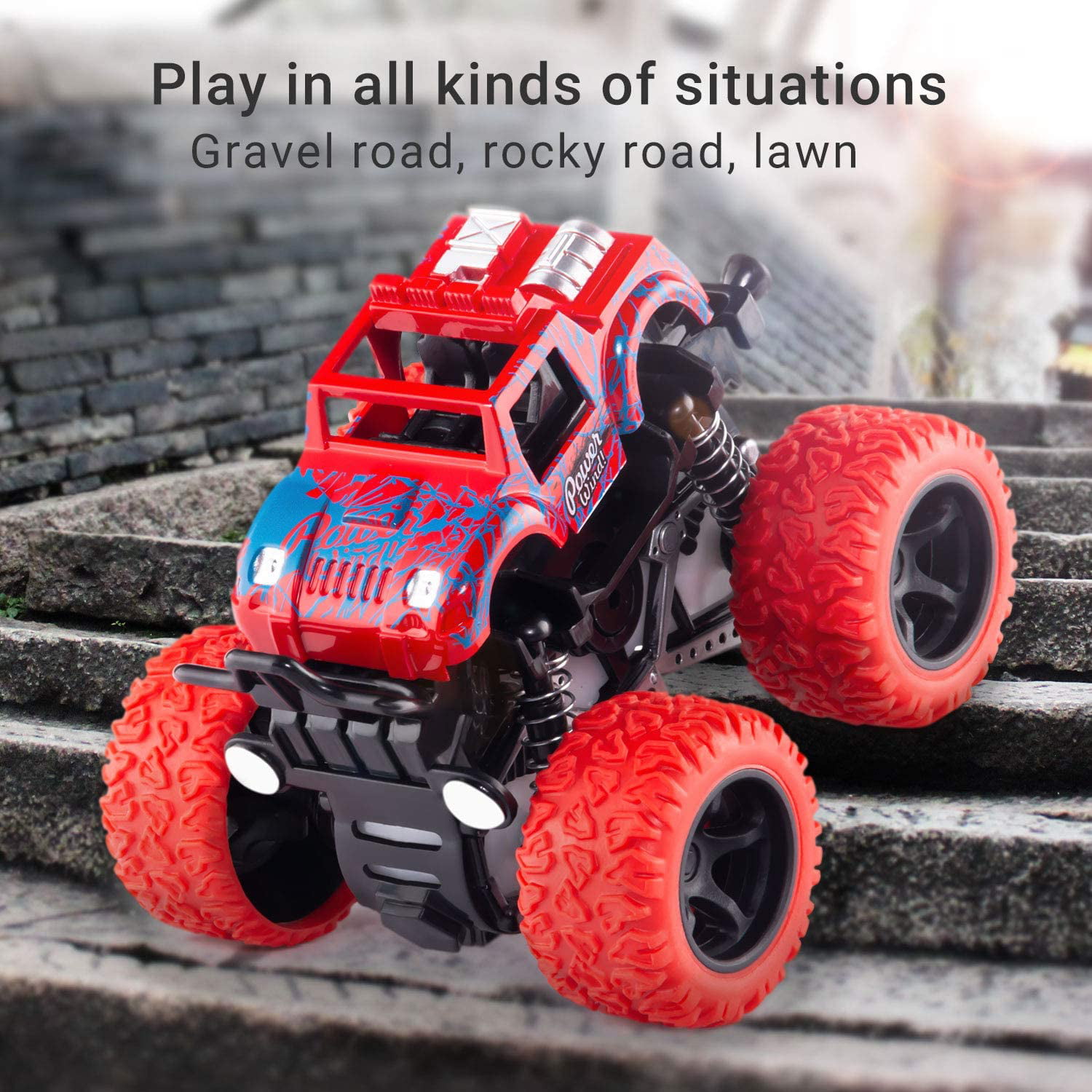 Monster Truck Toys - Friction Powered Toy Cars Push and Go Vehicles for  Kids Best Christmas Birthday Party Gift for Boys Girls - AliExpress