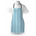 thumbnail image 3 of Blue and White Apron Retro Modern Pattern with Square Shapes Pastel and Geometric, Unisex Kitchen Bib Apron with Adjustable Neck for Cooking Baking Gardening, Blue Pale Blue and White, by Ambesonne, 3 of 3