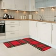 thumbnail image 5 of Royal Stewart Tartan Kitchen Mats Set of 2, Home Decor Kitchen Rugs for Floor - 17x29 and 17x47 Inch, 5 of 6