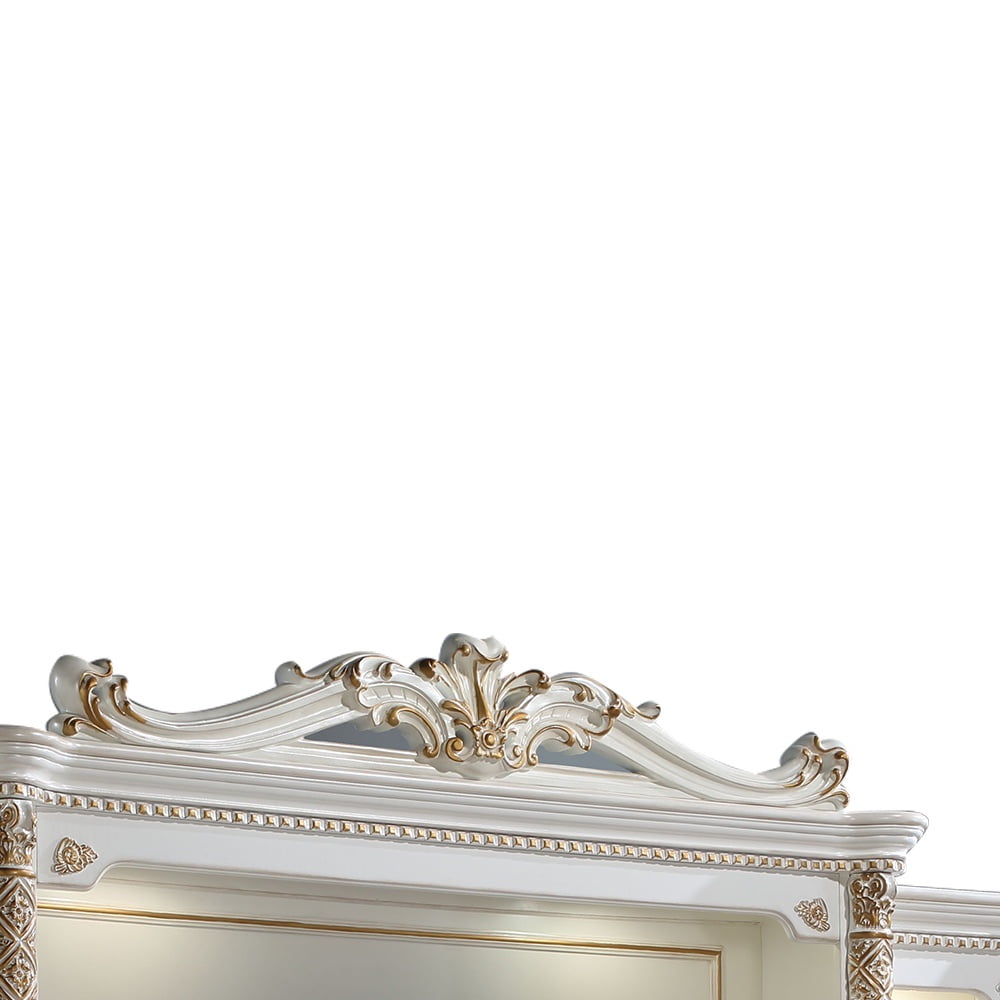 ACME Vendome Transitional Wood Entertainment Center in Antique Pearl