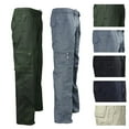 thumbnail image 4 of MENS CASUAL ELASTICATED WAIST CARGO COMBAT TROUSERS PANTS WORK RUGBY BOTTOMS, 4 of 5