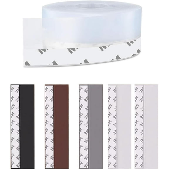 Sealing Tape for Door Draft Stopper Adhesive Tape,Weather Stripping Door Seal Strip, 5m/16ft Weather Stripping,Door Seal Strip for Gaps of House, Glass Shower, Window and Door (Translucent, 35mm)Z