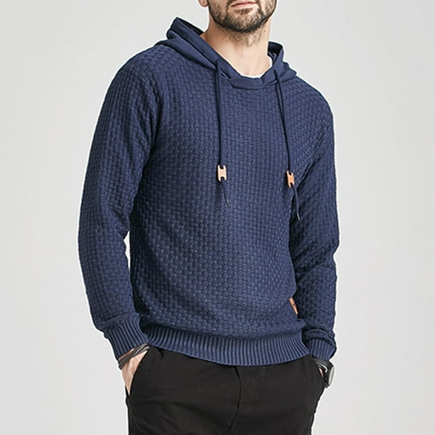 Navy store knitted hoodie