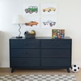 thumbnail image 2 of Max & Lily Solid Wood 6 Drawer Dresser, Blue, 2 of 9