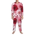thumbnail image 3 of Hirioo Rose for Men's Pajama Sets 2 Piece Pjs Men's Long-Sleeved Pajama Set Button Down Sleepwear,S-XXL-XX-Large, 3 of 7