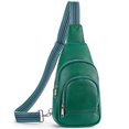 thumbnail image 1 of Bolso bandolera BOSTANTEN de piel verde para mujer, 1 of 7