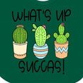 thumbnail image 4 of Inktastic What's Up Succas Funny Cacti Plants Boys or Girls Baby Bib, 4 of 4