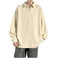 thumbnail image 4 of M-5X Big & Tall Sweatshirts for Men Long Sleeve Plus Size Collared Golf Shirts Casual Solid Color Pullover Comfort Office Work Sweatshirt Tops, 4 of 6
