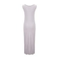 thumbnail image 5 of Kaemgyyd Women's Bodycon Maxi Dresses Solid Color Tank Long Dresses Elegant Crew Neck Slim Sleeveless Party Dress, 5 of 6