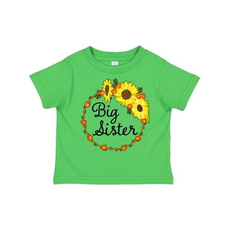 

Inktastic Big Sister Sunflower Wreath Gift Toddler Boy or Toddler Girl T-Shirt