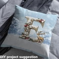 thumbnail image 2 of Homewish Initial Letter E Fabric by the Yard 2 Yards for Kids, Kawaii Dreamy Deer Elk Sewing Fabric, Christmas Fairy Tale Fabric for Sewing, Luxury Bedroom Decor, 2 of 6