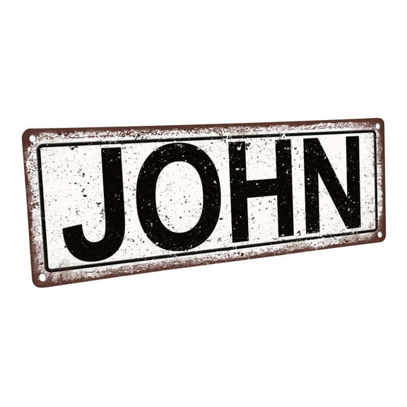 John 4"x12" Metal Sign, Wall Décor for Kids Room and Nursery