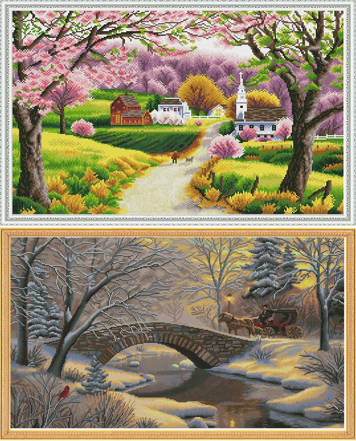 Maydear Cross Stitch Kits, DIY Embroidery Starter Kits for Beginners