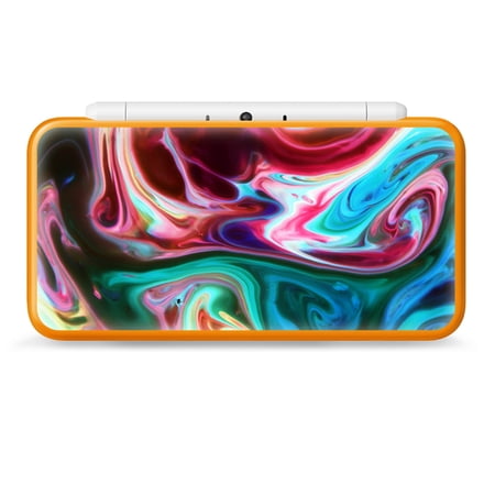 Nintendo 2DS XL Skin Decal Vinyl Wrap - Paint Mix swirls red green