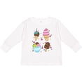 thumbnail image 3 of Inktastic Ice Cream with Patterns Boys or Girls Long Sleeve Toddler T-Shirt, 3 of 5