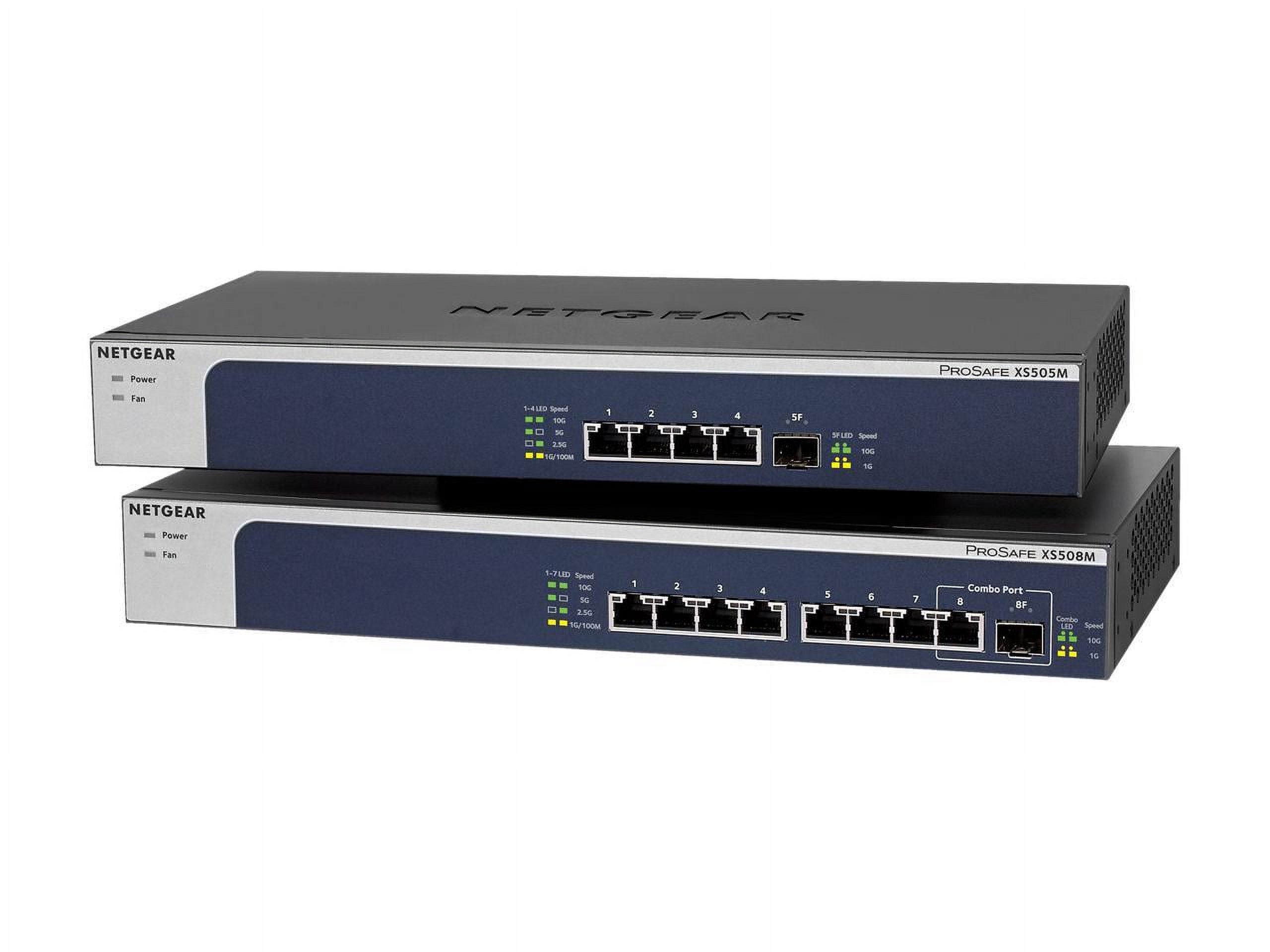 NETGEAR 5-Port 10G Multi-Gigabit Ethernet Unmanaged Switch (XS505M) - image 4 of 5