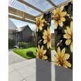 thumbnail image 3 of nqOlkjepod Outdoor Curtains for Patio Waterproof, Yellow Sunflower Outdoor Privacy Panels Grommet, Summer Bee Black Abstract Botanical Blackout Outside Curtains for Porch/Cabana 54"x95", 1 Panel, 3 of 8