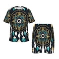 thumbnail image 1 of Balery Boho Dreamcatcher Conjunto de Pijama Infantil de Manga Corta con Estampado – Ropa de Dormir de Algodón Suave-4X-Large, 1 of 6