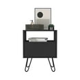 thumbnail image 5 of Nightstand Skyoner, Single Drawer, Hairpin Legs, Black Wengue Finish, 5 of 7