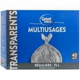 thumbnail image 3 of Great Value Regular Clear Multipurpose Bags, 75L , 40bags, 3 of 4