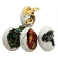 thumbnail image 4 of Ebros Cool Fossil Red Yellow Purple Green Elemental Dragon Egg Hatchlings Figurine Set, 4 of 8
