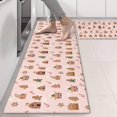 thumbnail image 2 of Kitchen Rugs Sets Of 2,Pink Christmas Gingerbread House Pattern Anti Fatigue Kitchen Mat Rugs Non Slip Washable,Decorative Kitchen Floor Mats for Kitchen,Sink,Laundry,17"X47", 2 of 5