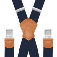 thumbnail image 5 of BIGLUFU Men's Suspenders, with Heavy Duty Clip Wide X-Back for Work Adjustable Suspenders （Navy Blue）, 5 of 8
