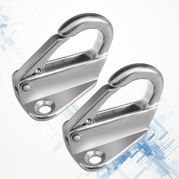 LABSERRON 2Pcs Boat Dock Hook Marine Grade Stainless Steel for Mooring 1.3x1.7x1.3in