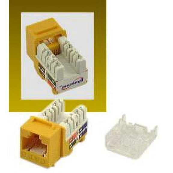 IEC RH4508F-MT-YEL6 RJ4508 Female Narrow Keystone Connector Yellow Category 6