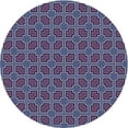 thumbnail image 1 of Ahgly Company Tapis d'Intérieur Rond Lavable en Machine Transitionnel Violet, 5 Pieds Rond, 1 of 7