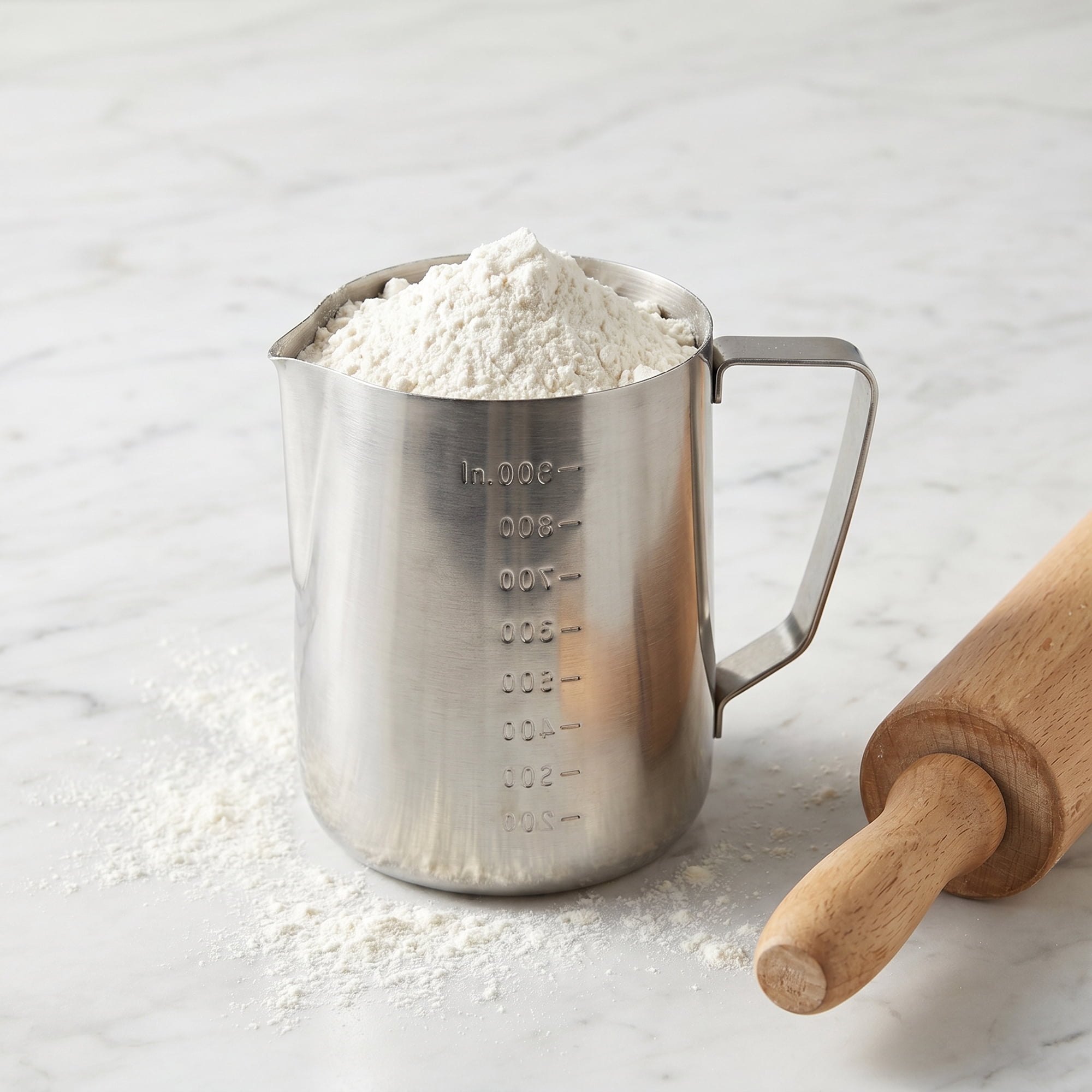 Unique Bargains Basic Stainless Steel Measuring Cup for Kitchen Baking Silver 900ml