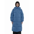 thumbnail image 6 of Long Puffer Jacket for Women, Thickened Winter Coat Hooded with Deep Pockets, Ladies Warm Winter Jacket Blue L, 6 of 7