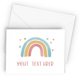thumbnail image 2 of 6 unids/set dibujos animados Rainbow personalizado tarjetas de felicitación todas ocasiones texto personalizado nombre asiento tarjetas para tablas con sobres, 2 of 3