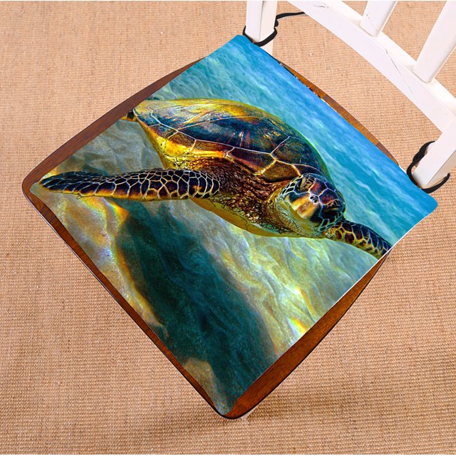 Cojín para silla Big Sea Turtle Cojín para asiento Cojín para suelo con memoria transpirable ABPHQTO 45x45 cm